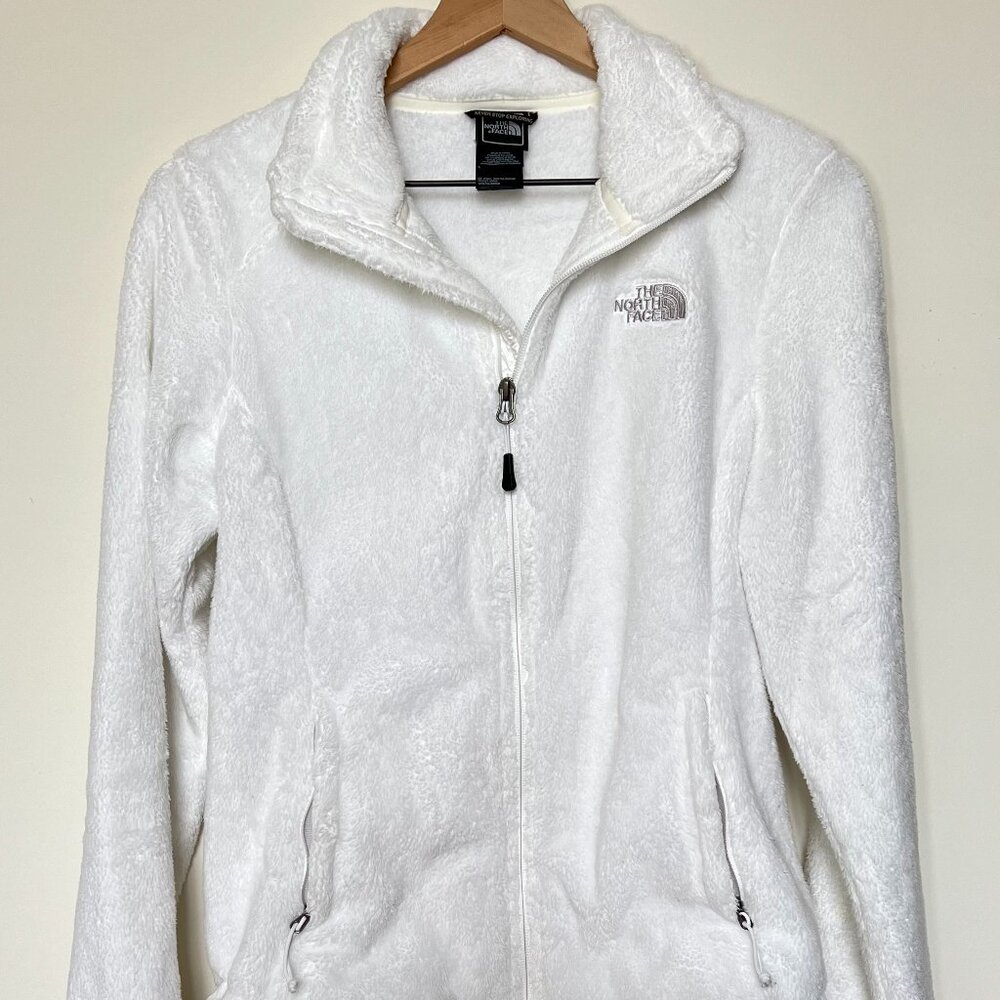The North Face Full Zip Soft Plush Fleece Jacket – White S